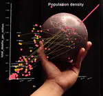 Tangible Globes for Data Visualisation in Augmented Reality